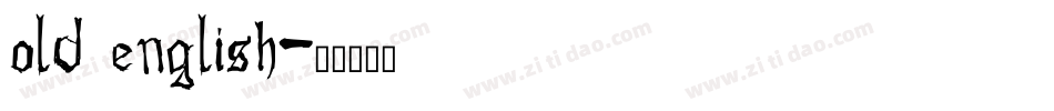 old english字体转换